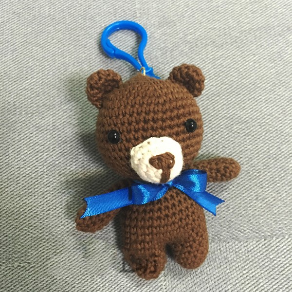 Cute and cute wool handmade DIY knitted doll bear