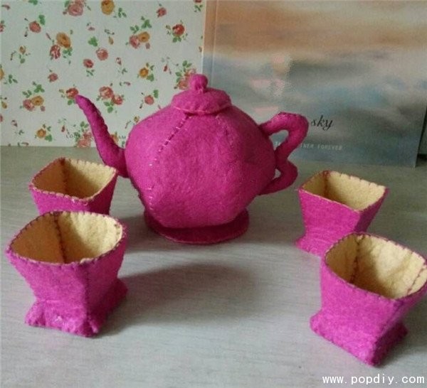 Creative handmade DIY fabric tea sets