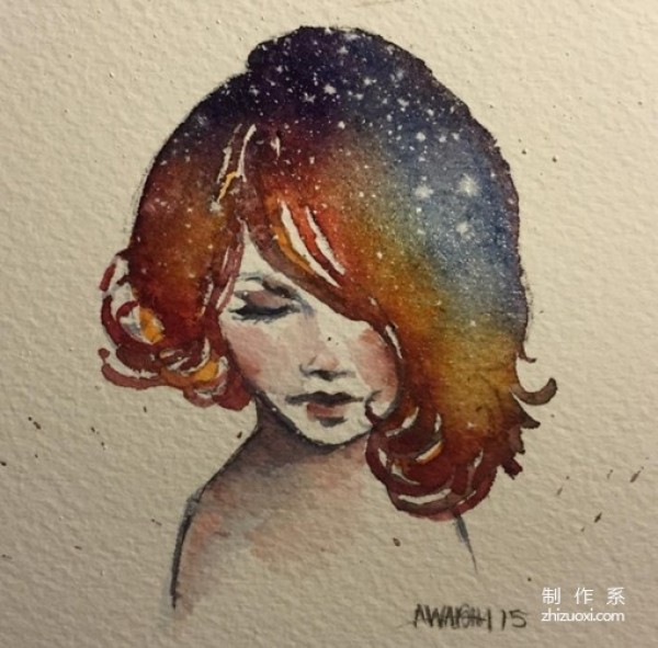 Appreciation of illustrator Awaisha’s watercolor paintings, tranquil beauty