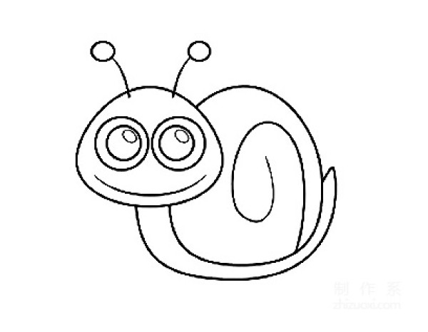 Learn to draw simple drawings, simple drawings of small snails