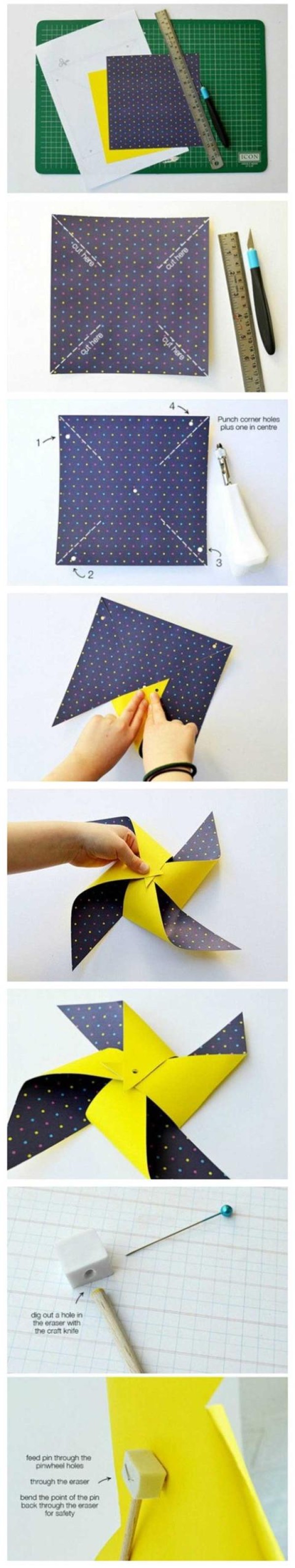 How to make origami windmill