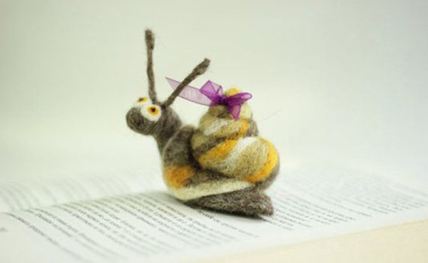 Collection of handmade DIY cute wool felt animals