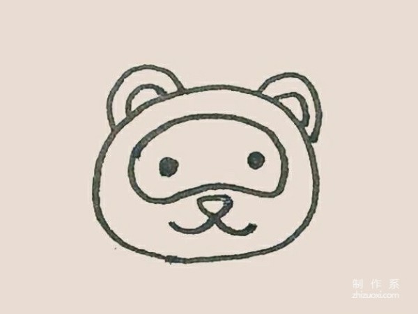 Learn to draw simple strokes, cute little panda