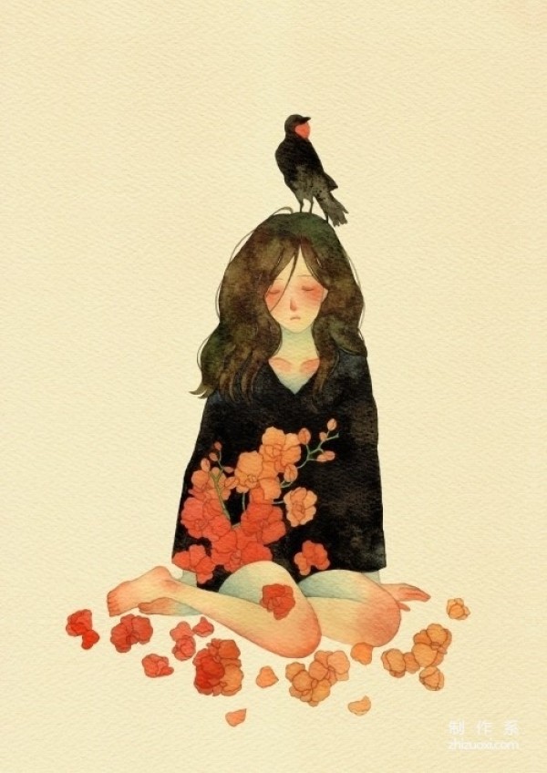 Fresh watercolor illustrations by Korean illustrator Lee Misook