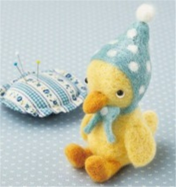 Cute ugly duckling creative works made from handmade wool felt