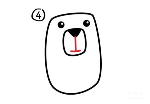 Learn to draw simple strokes, cute little bear