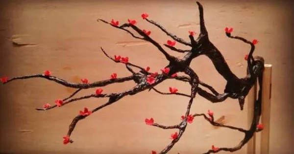 Realistic handmade plum blossom tutorial