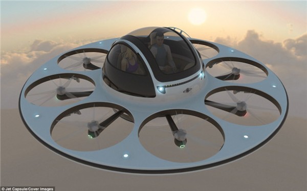 I.F.O concept manned drone looks like a flying saucer