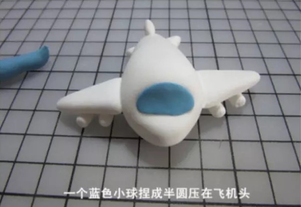 Kindergarten handmade clay airplane making diagram