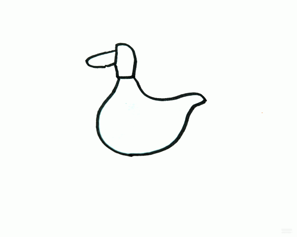 Learn to draw simple strokes, little fat duck