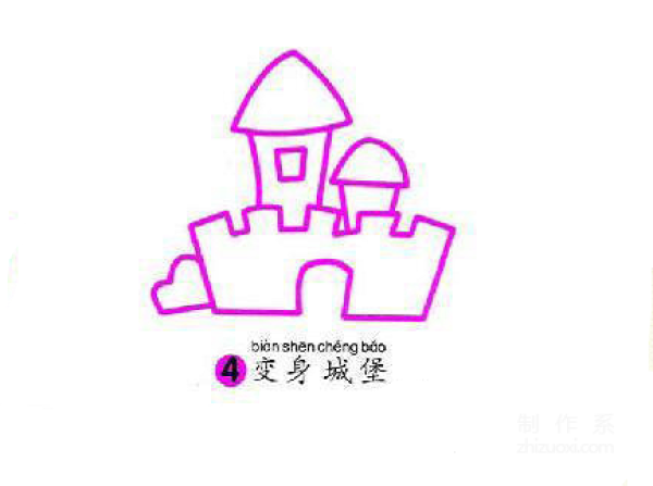 Learn to draw simple drawings, simple drawings of castles