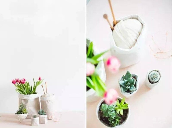 Teach you to use kraft paper to make a high-end looking flower pot