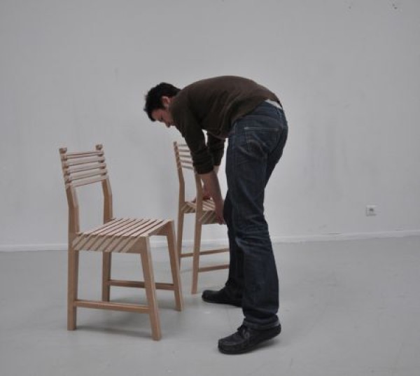 Three-in-one staggered chair