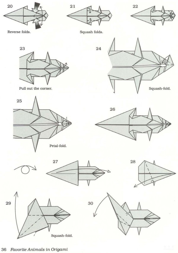 Paper art handmade origami art, John Montroll animal origami fox handmade origami drawing tutorial