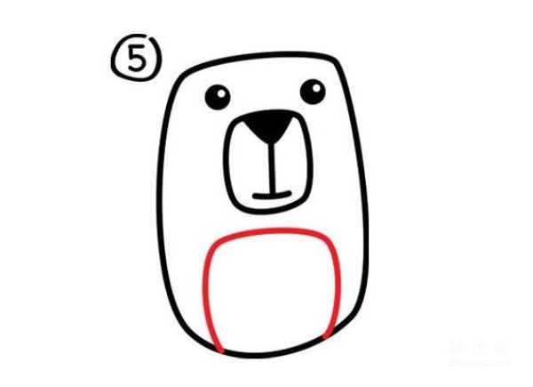 Learn to draw simple strokes, cute little bear