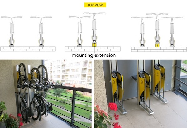 Bicycle vertical device can save 40% space