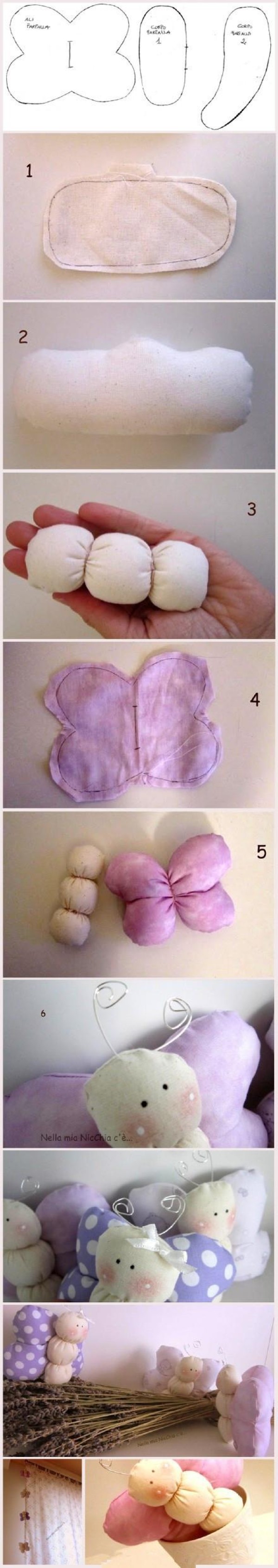 Cute butterfly rag doll making tutorial