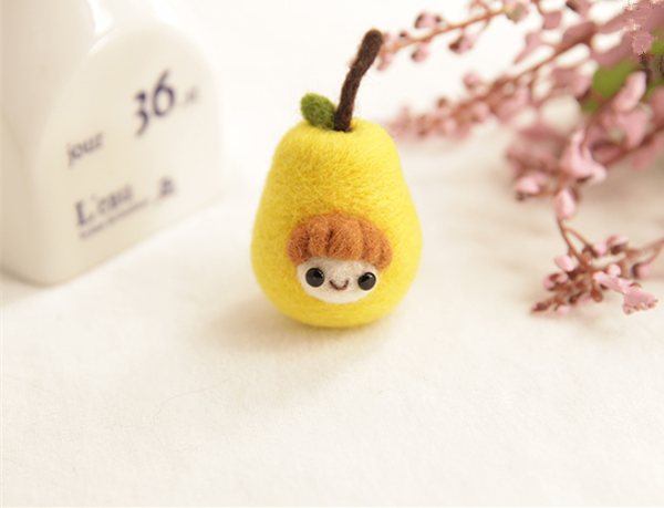 Cute fruit doll handmade DIY wool felt pendant pictures