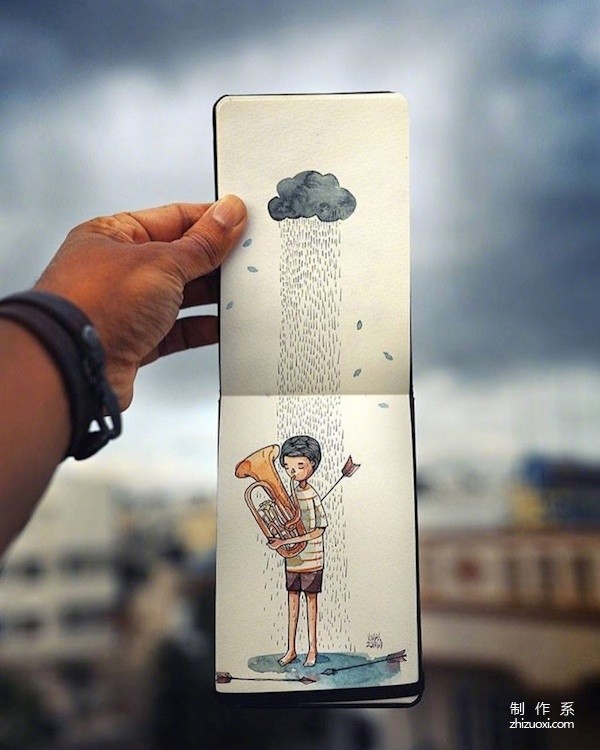 Indian uncle draws small fortune in sketchbook