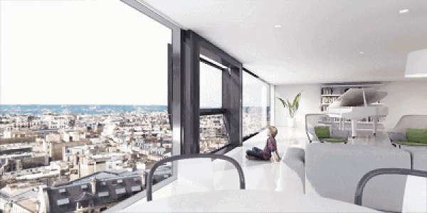 The new floor-to-ceiling window system allows you to have floor-to-ceiling windows and a balcony at the same time