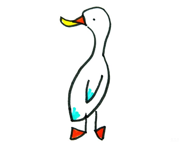 Learn to draw simple strokes, illustrations of how to draw a duck