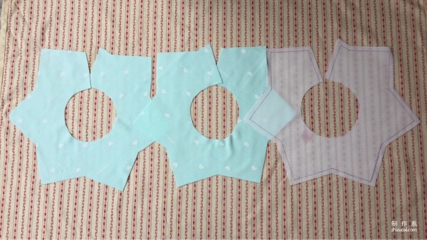 Handmade fabric making tutorial, handmade patchwork making method of 360-degree anti-slobber star saliva towel baby bib