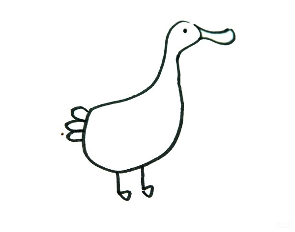 Learn to draw simple strokes, cute little duck