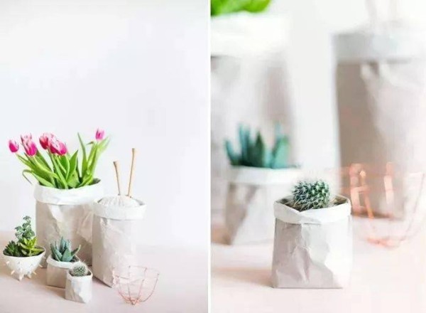 Teach you to use kraft paper to make a high-end looking flower pot