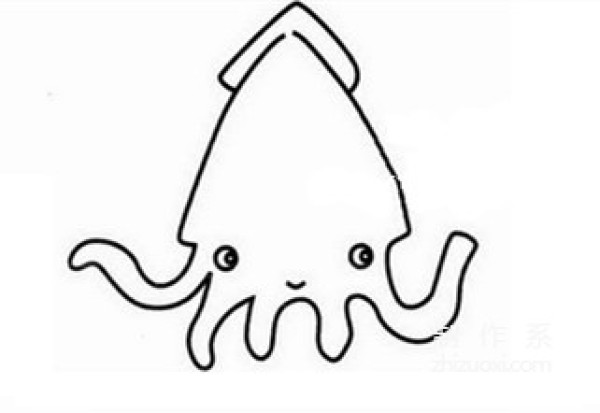 Learn to draw simple drawings, octopus