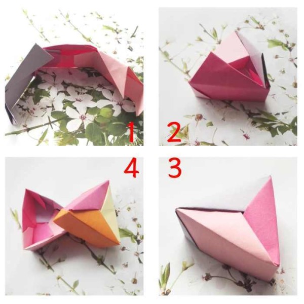 Beautiful origami tutorial for holiday packaging boxes