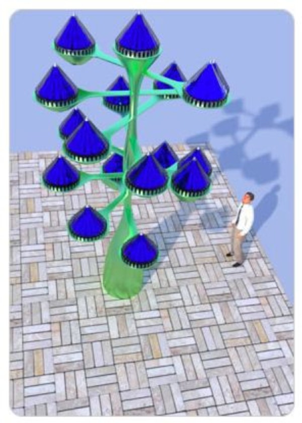 rotating solar cell cone