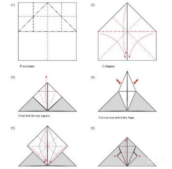 Ultra-realistic bat origami, bat origami tutorial illustrations