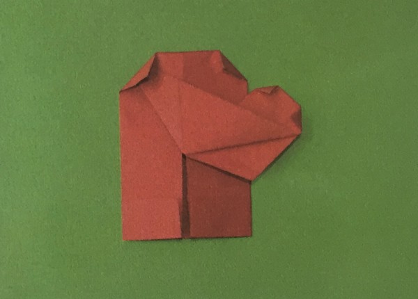 Illustration of origami method for gloves