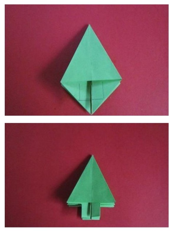 Detailed folding method of Christmas tree