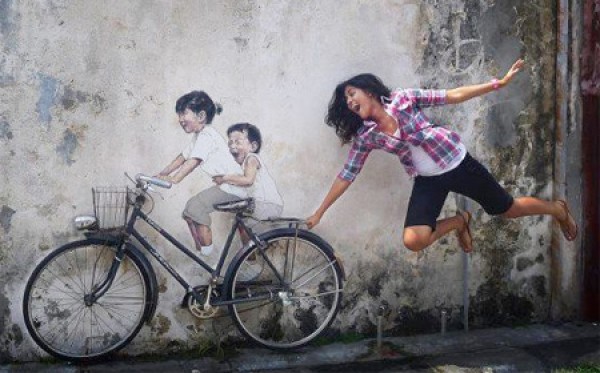 Creative art inspired by wall paintings