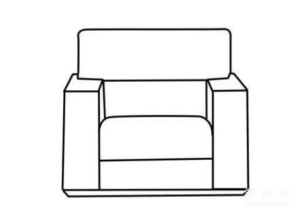 Learn to draw simple drawings, simple drawings of sofas