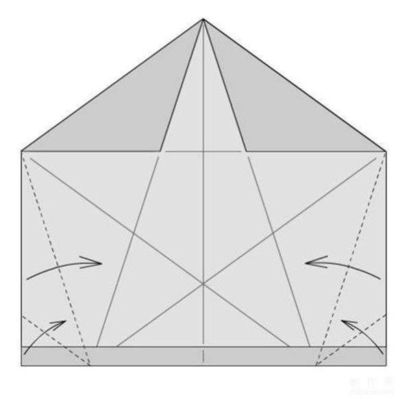 Illustrated tutorial on how to fold a paper rose - Illustration of a five-petal origami rose