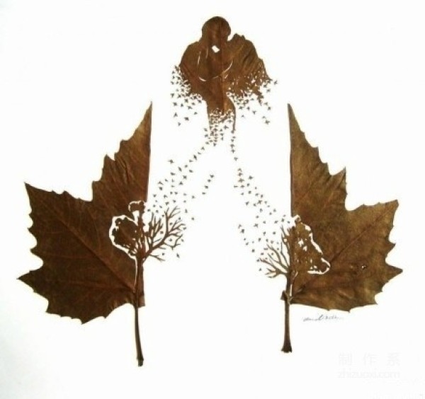 Use a knife and needle to carve fallen leaves, I cried at the beauty of this creativity