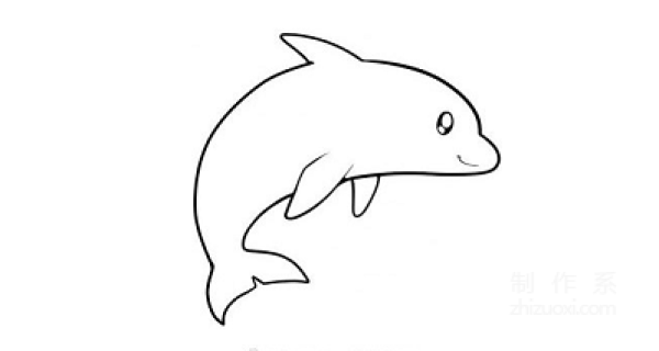 Learn to draw simple drawings, simple drawings of little dolphins