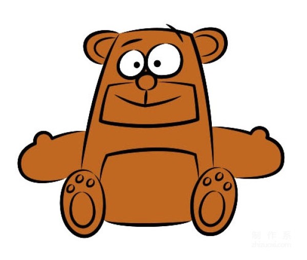 A collection of pictures of kindergarten childrens simple drawings, teach you step by step how to draw colorful teddy bears