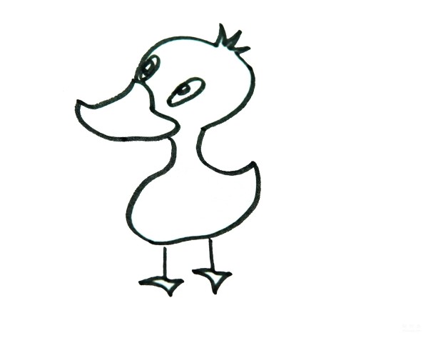 Learn to draw simple strokes, little yellow duck