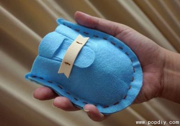 Creative fabric DIY handmade wireless mouse storage bag