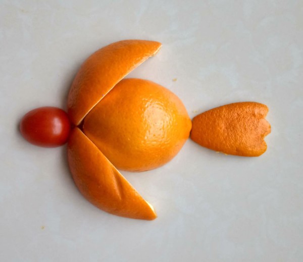 Tutorial on how to make cute little swallows using oranges using simple and beautiful handmade stickers