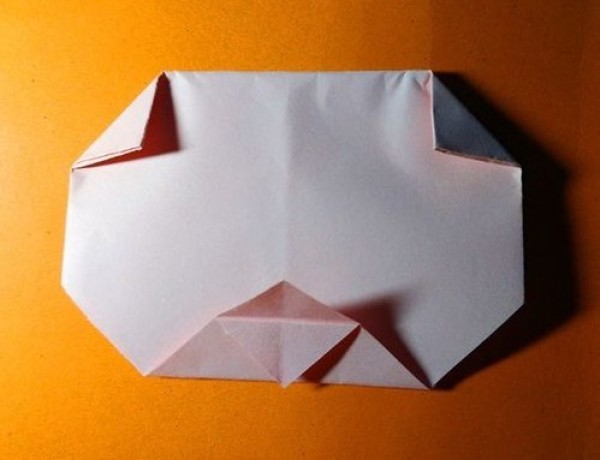 Simple origami tutorial, steps of pig head origami