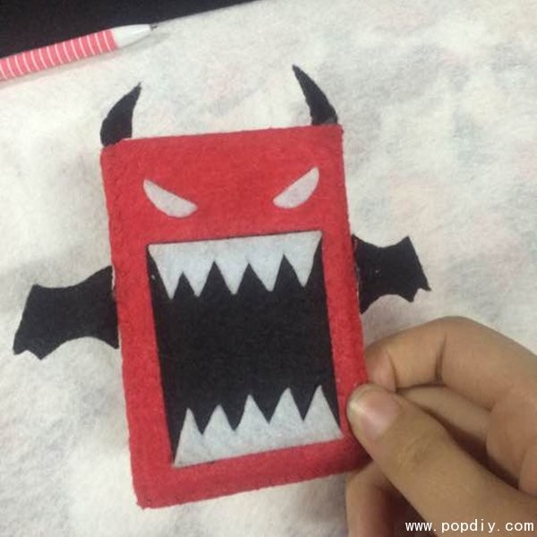 DIY creative handmade cute non-woven little devil card holder