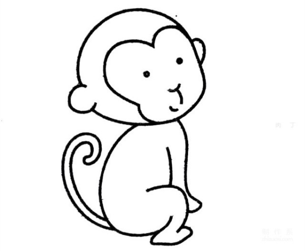 Learn to draw simple drawing, monkey