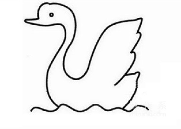 Learn to draw simple strokes, big goose