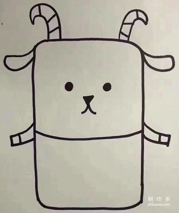 Learn to draw simple drawings, cute little sheep