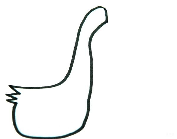 Learn to draw simple drawings, little duck