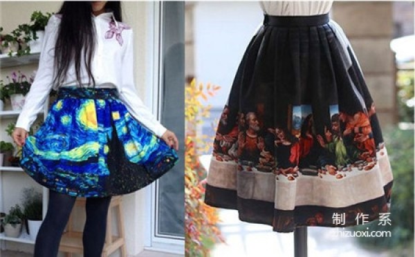 Super literary and artistic skirts from famous paintings